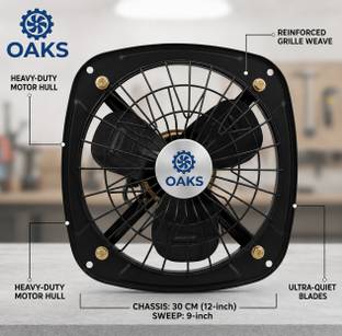 Oaks High Performance Industrial Exhaust | High Speed | Dust Protection | Kitchen Use 225 mm Exhaust F...
