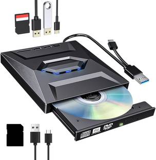 FKU External CD/DVD Drive for Laptop - 5 in 1 USB CD Drive External DVD Writer