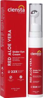Clensta Red Aloe Vera Under Eye Cream For Dark Circles, Puffiness & Fine Lines