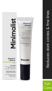 Minimalist Vitamin K + Retinal 01% Eye Cream for under-eye dark circles & Puffiness