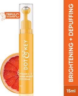 Dot & Key Vitamin C+E Super Bright Under Eye Cream, Fades Dark Circle & Pigmentation