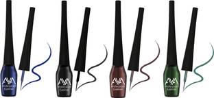 AYA Waterproof Eyeliner, Set of 4 | Long lasting Eyeliner, Smudge Proof Eye Makeup 20 ml