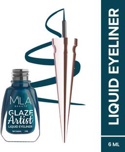 MILA BEAUTÉ Glaze Artist Liquid Eyeliner | Waterproof & Smudge-proof | Long Lasting Eyeliner 6 ml