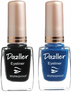 Dazller Eyeliner Waterproof - (Pack of 2), 9.5 ml