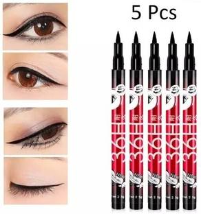 SEINON’S Waterproof liquid eye liner 36 hours stay pack of 5, 15 g