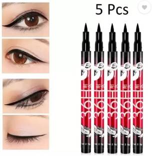 LADYLIP trending black eye liner waterproof pack of 10 ml (black) 10 ml