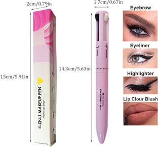 Rsentera 4 in 1 Makeup Pen for Travel - Portable Eyeliner, Brow & Lip Liner & Highlighter 2.5 ml