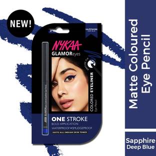 NYKAA ONE STROKE GLAMOReyes colored Eyeliner Sapphire Deep Blue 1 g