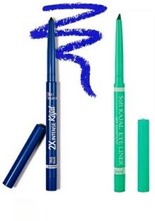 BLUE HEAVEN 2X INTENSE TRUE BLUE KAJAL + SOFT KAJAL EYELINER COMBO PACK OF 2 66 g