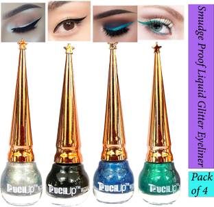 touchup Smudge Proof Liquid Glitter Eyeliner Set of 4, 20 ml
