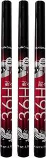 LADYLIP High quality waterproof 36 Hours Stay liquid-eye liner (Pack of 3) 10 g