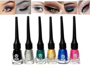 rayne Smudge proof Gel Glitter Eyeliner combo set of 6 30 ml