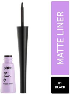Plum Eye-Swear-By Matte Liner | Water-Proof | Quick Drying | 100% Vegan & Cruelty Free | Black | 3 ml