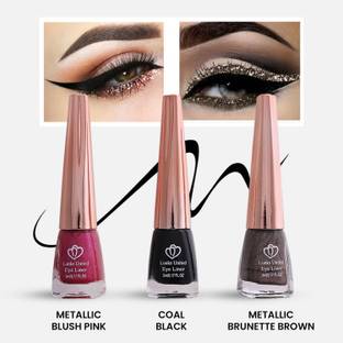Looks United Metallic Long Lasting Intense Single Stroke Fashion Eyeliner Pack Of 3 15 ml
