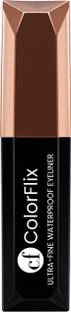 ColorFlix Ultra-Fine Waterproof Liquid Eyeliner, Intense Black, Smudge-Proof, Long-Lasting 4 ml