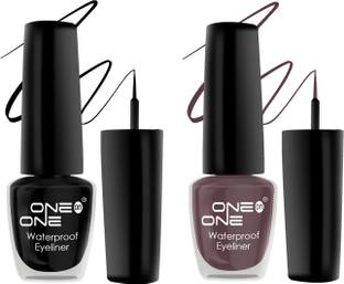 One on One Waterproof Eyeliner, Set of 2 | Long lasting Eyeliner, Smudge Proof Eye Makeup 10 ml