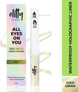 Elitty Ombre Holographic Golden-Green Waterproof Liquid Eyeliner | Lasts Upto 12 Hours 4 ml