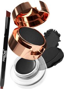 Pinkline 2in1 Long Lasting Smudge-Proof Waterproof Eyebrow & Gel Eyeliner For Women Black 200 g