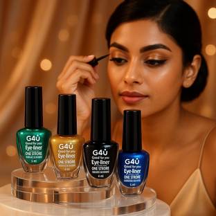 G4U Smudge-Proof Long Lasting Bold Liner Blue,Green,Black,Golden A1 20 ml