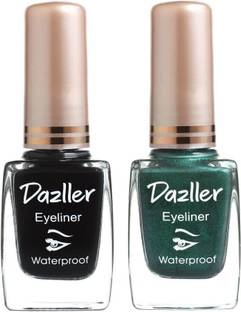 Dazller Eyeliner Waterproof - (Pack of 2), 9.5 ml