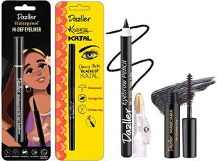 Dazller Eye Essential Hi-Def Eyeliner + Kreamy Kajal, 0.35g + Mascara, 4.1g + Eyebrow, 1.5 g