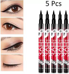 Marie Huda Beauty Water & Smudge Proof 36 Hour Long Lasting Liquid EyeLiner Pack of 5 12.5 g