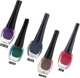 Bigwig Smudgeproof & waterproof Liquid Glitter Eyeliner 8ml,x5(Multicolors shade5-4) 8 ml