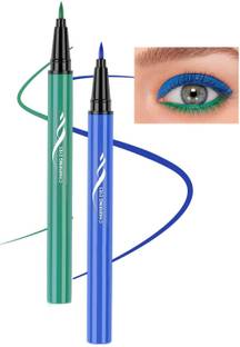 tanvi27 New Waterproof Tip Liquid Eyeliner,Waterproof Blue & Green Sketch Eye Liner 4 g
