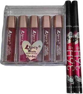 rodril The Red Matte Lipstick 5 Pieces And 2 Pieces 36H eyeliner 60 ml