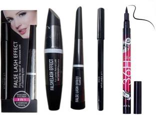 BEGGIE EYE MAKEUP COMBO WATERPROOF EYELINER,MASCARA,EYEBROW PENCIL& EYELINER 4 Item 10 g