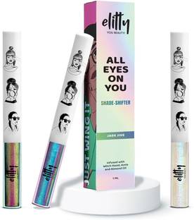 Elitty Ombre Holographic Waterproof Liquid Eyeliner Combo | Lasts Upto 12 Hours 3 ml