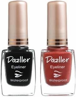 Dazller Eyeliner Waterproof - (Pack of 2), 9.5 ml