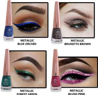 Looks United New Fashion Shimmer Glitter Metallic Eyeliner Pack Of 4 20 ml