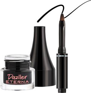 Dazller Eterna Eye Sensation Gel Eyeliner, Matte Black, Smudge-proof,Water-resistant, QuickDry, 3 g