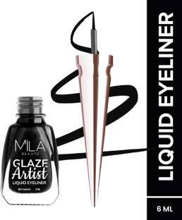 MILA BEAUTÉ Glaze Artist Liquid Eyeliner | Waterproof & Smudge-proof | Long Lasting Eyeliner 6 ml