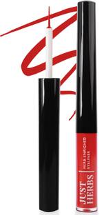 Just Herbs Liquid Eyeliner with Waterproof & Smudge-Proof Formula, Cherry Bomb 2.5 g