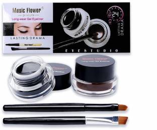 music flower 24 Brow & Brown Gel Liner Duo for Defined Eyes 6 ml