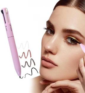HUDAMOJI 4 in 1 MakeUp Pen, Eye Liner, EyeBrow, Lip Liner, Highlighter Pen, Waterproof 1 g