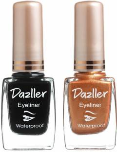 Dazller Eyeliner Waterproof - (Pack of 2), 9.5 ml