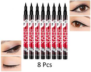NYN HUDA Insta Beauty Water & Smudge Proof 36 Hour Long Lasting Liquid EyeLiner Pack of 8 20 g