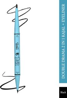 Glam21 Double Drama Eyeliner Kajal Duo Dramatic High Pigment Smudge and Waterproof 0.55 g