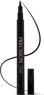 BERGAMOT BEAUTE Precision Stroke Eyeliner | Sharp & Flawless Jet Black | Water & Smudge Proof 1 ml