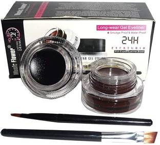 Music Flower Black and Brown Gel Eyeliner With brush 32 g