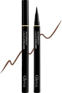 Gleva Liquid Eyeliner, Quick Drying Formula, Smudge Proof & Waterproof 1 g