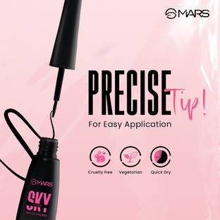 MARS Skyline Liquid Eye Liner | Black | Long Lasting | Matte Finish | Smudge Proof 4.5 ml