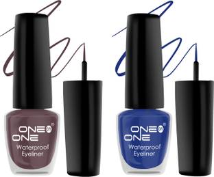 One on One Waterproof Eyeliner, Set of 2 | Long lasting Eyeliner, Smudge Proof Eye Makeup 10 ml