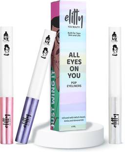 Elitty Christmas Eve Colour Waterproof Liquid Eyeliner Combo,Pack of 3,Lasts Upto 12Hrs 12 ml
