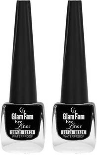glamfam Super Black Long Lasting Eyeliner combo 8 ml