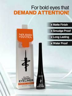 Nourish Mantra All Day Liquid Eyeliner Waterproof , SmudgeProof 3 ml