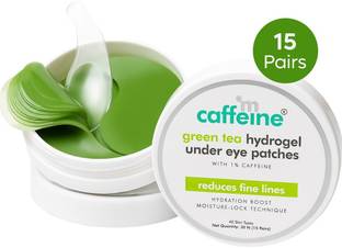 mCaffeine Green Tea Hydrogel Under Eye Patches for Fine Lines Reduction - 15 Pairs